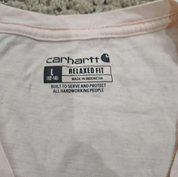 Bnwot Carhartt Light Peach V-Neck T-Shirt - Picture 3 of 4